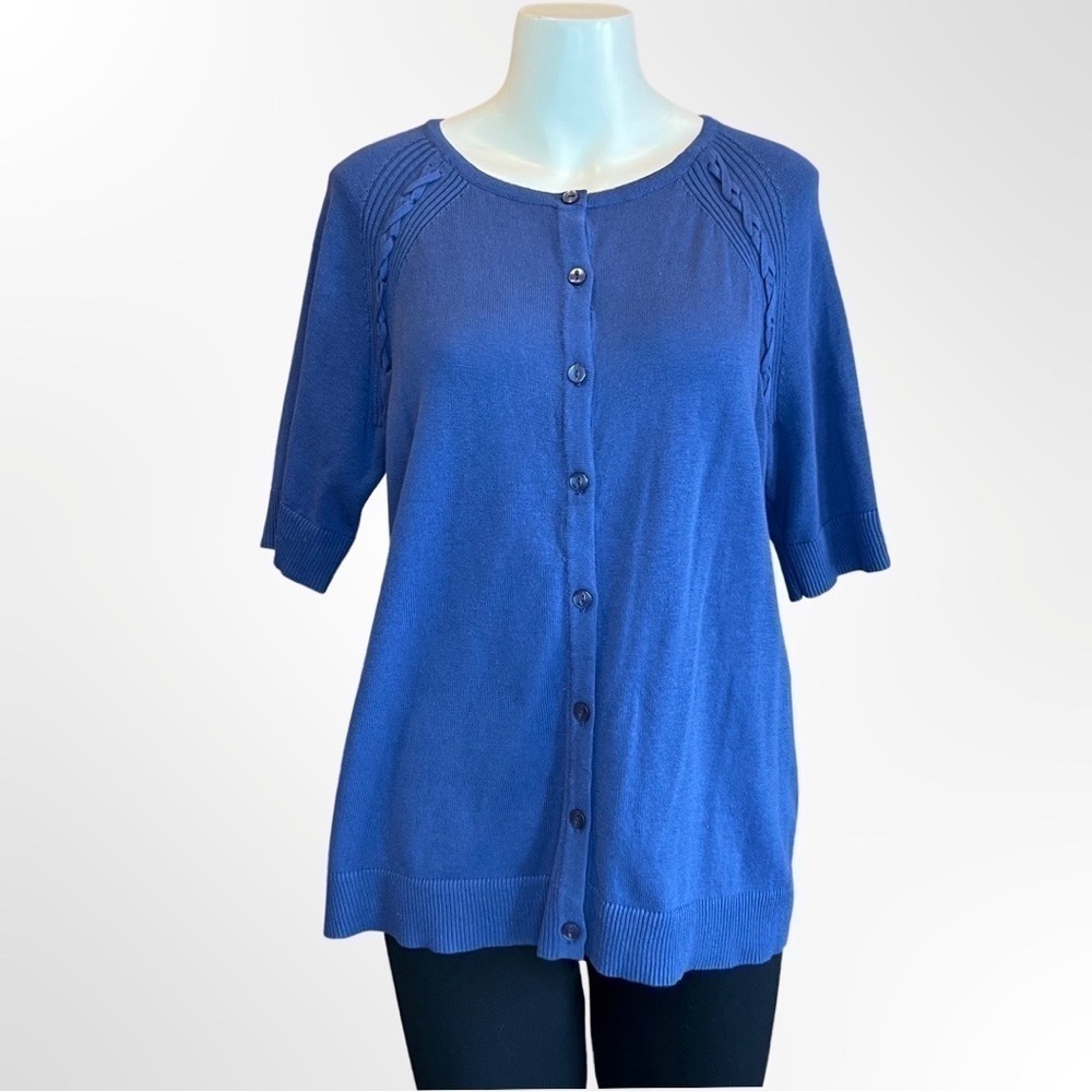 Christopher and Banks Knit Button Front Top